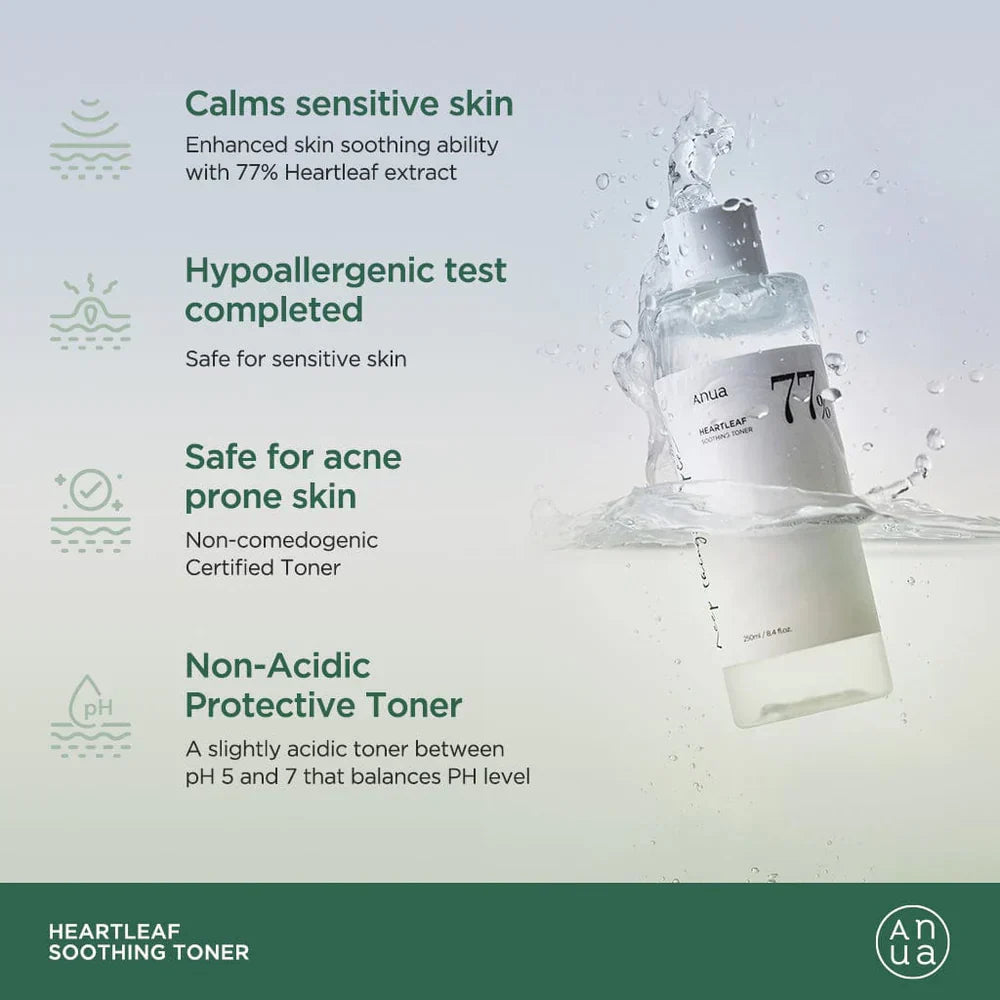 Anua südamelehega 77% rahustav toonik 40 ml / 250 ml