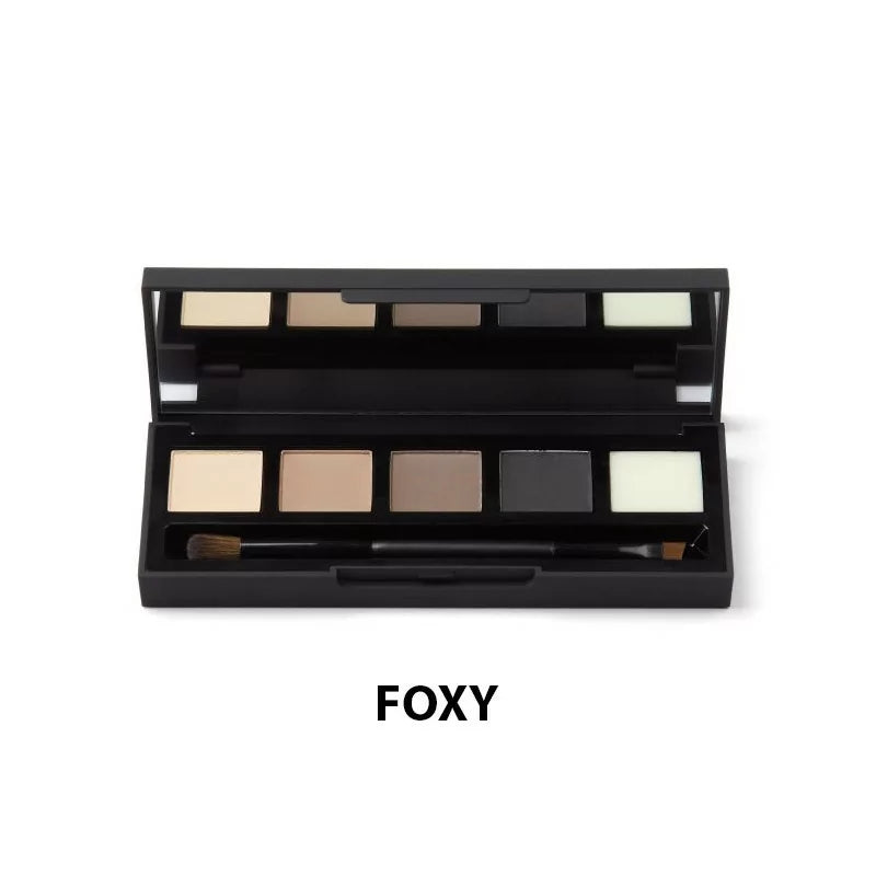 Avatud HD Brows Foxy silma- ja kulmupalett pintsliga